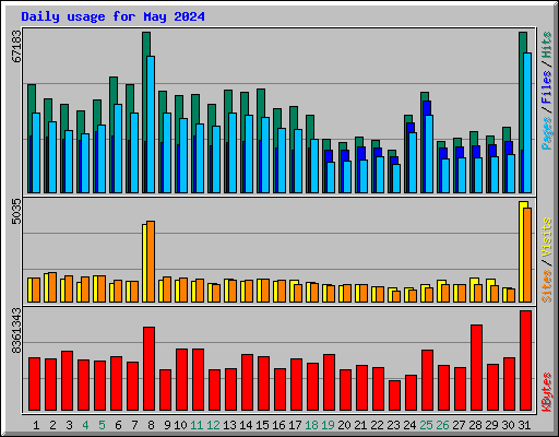 Daily usage for May 2024