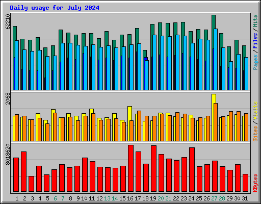 Daily usage for July 2024
