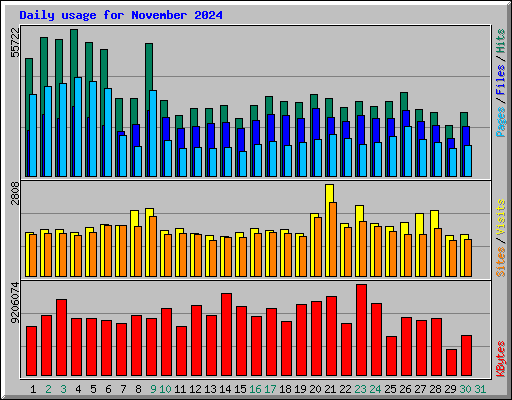 Daily usage for November 2024