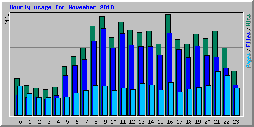 Hourly usage for November 2018