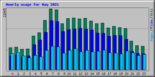 Hourly usage for May 2021