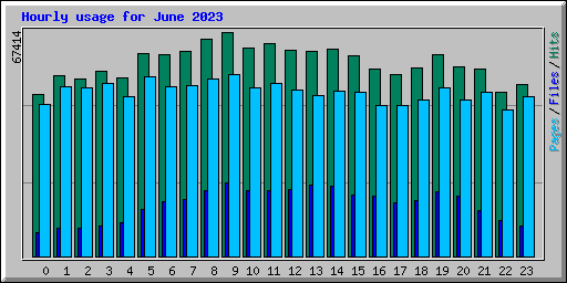 Hourly usage for June 2023