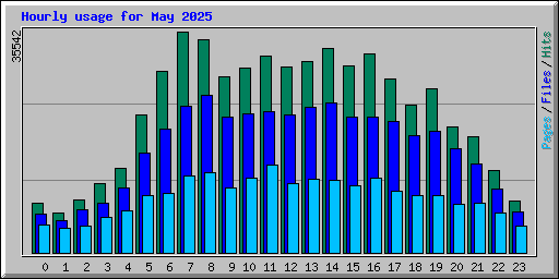 Hourly usage for May 2025
