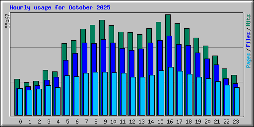 Hourly usage for October 2025