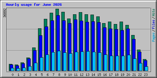 Hourly usage for June 2026