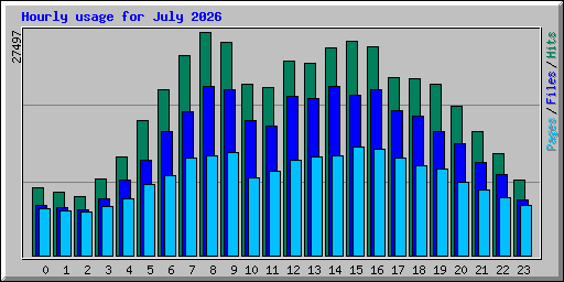 Hourly usage for July 2026